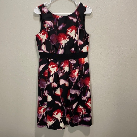 Adrianna Papell floral fit n flare dress - Picture 5 of 15
